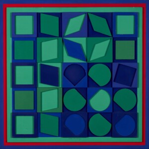 Vasarely – F-Vert-Bleu